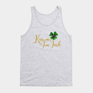 Kiss Me I’m Irish Shamrock Tank Top